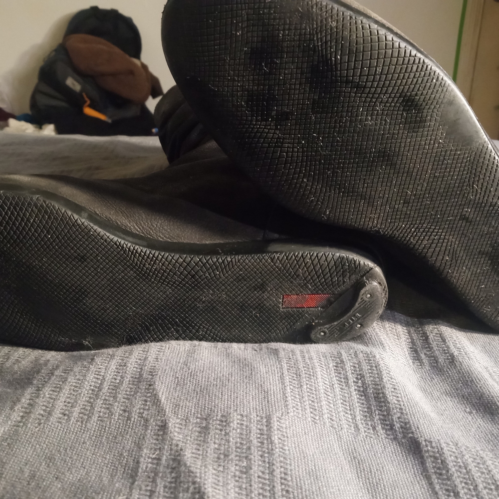 Prada Women's Black Suede Flat Boots. Size 37.5 EU or 7.5 US. - Picture 9 of 15